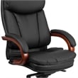 Scranton & Co Contemporary Leather High Back Swivel Office Chair in Black