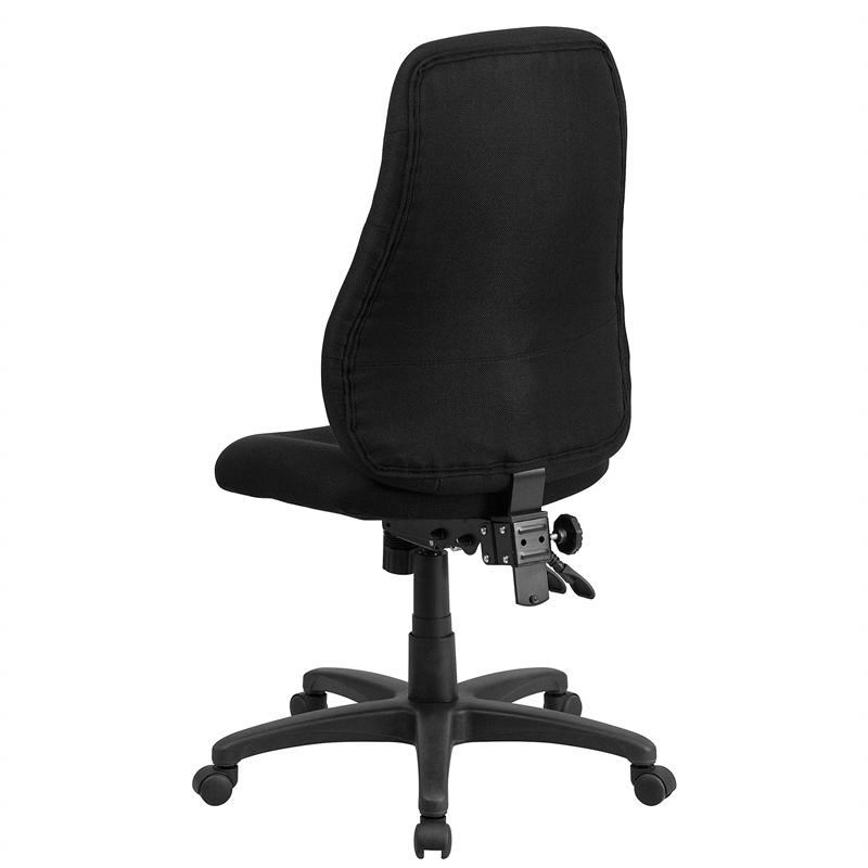 Scranton & Co High Back Fabric Swivel Office Chair in Black