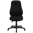Scranton & Co High Back Fabric Swivel Office Chair in Black