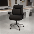 Scranton & Co Big and Tall Fabric Swivel Office Chair in Black