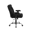 Scranton & Co Big and Tall Fabric Swivel Office Chair in Black