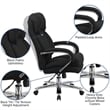 Scranton & Co Contemporary Fabric Big and Tall Swivel Office Chair in Black