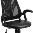 Scranton & Co Leather Swivel Office Chair in Black