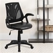 Scranton & Co Leather Swivel Office Chair in Black