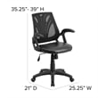 Scranton & Co Leather Swivel Office Chair in Black