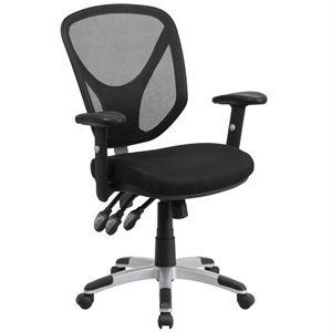 scranton & co swivel office chair in black
