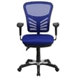 Scranton & Co Mid Back Mesh Swivel Office Chair in Blue