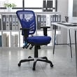 Scranton & Co Mid Back Mesh Swivel Office Chair in Blue