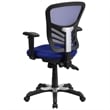 Scranton & Co Mid Back Mesh Swivel Office Chair in Blue