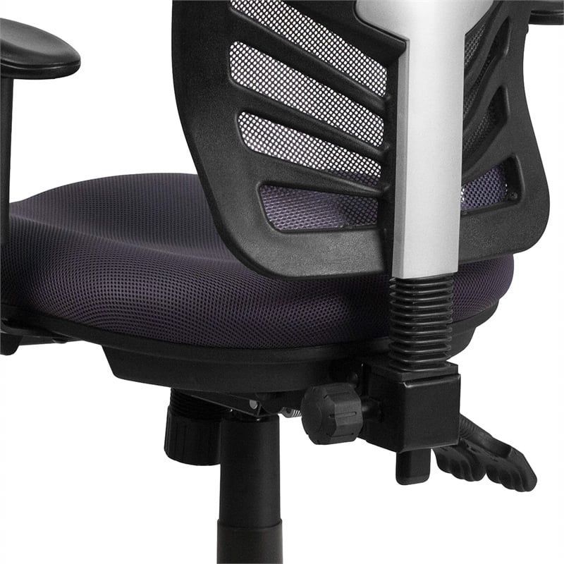 Scranton & Co Mid Back Mesh Swivel Office Chair in Dark Gray