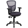 Scranton & Co Mid Back Mesh Swivel Office Chair in Dark Gray
