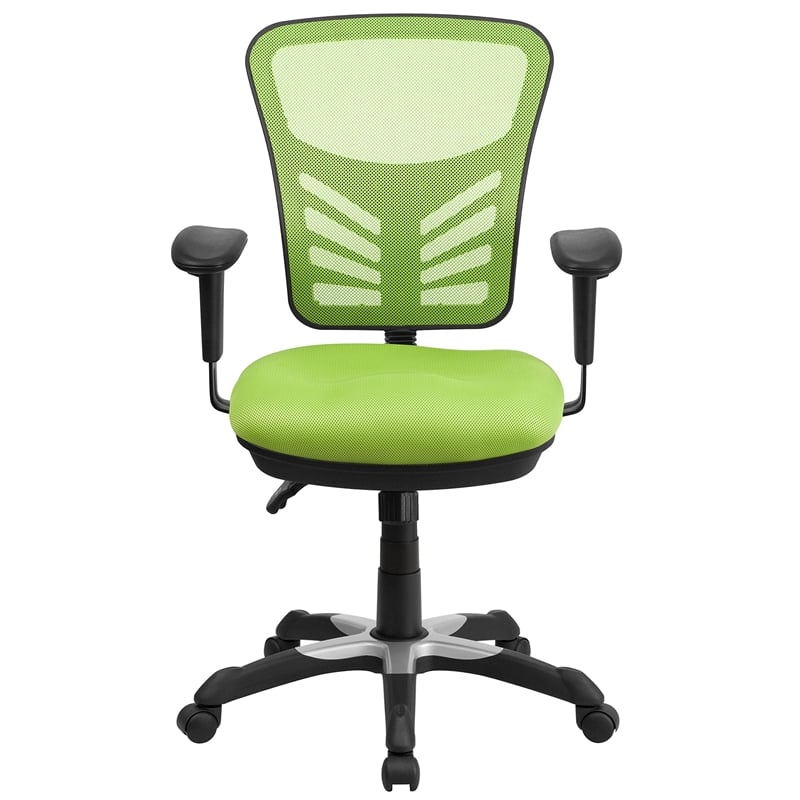 Scranton & Co Mid Back Mesh Swivel Office Chair in Green