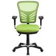 Scranton & Co Mid Back Mesh Swivel Office Chair in Green