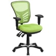 Scranton & Co Mid Back Mesh Swivel Office Chair in Green