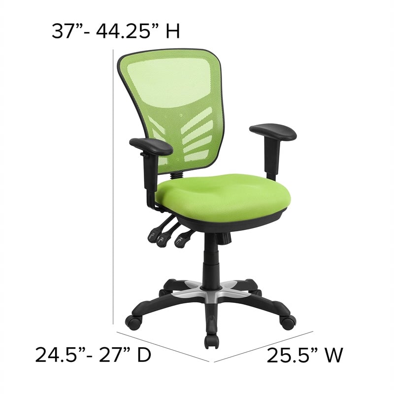 Scranton & Co Mid Back Mesh Swivel Office Chair in Green