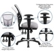 Scranton & Co Mid Back Mesh Swivel Office Chair in Gray