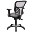 Scranton & Co Mid Back Mesh Swivel Office Chair in Gray
