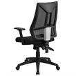 Scranton & Co Mesh Fabric Mid Back Swivel Office Chair in Black