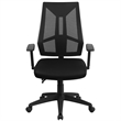 Scranton & Co Mesh Fabric Mid Back Swivel Office Chair in Black