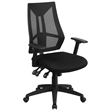 Scranton & Co Mesh Fabric Mid Back Swivel Office Chair in Black