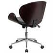 Scranton & Co Leather Swivel Office Chair in Black and Mahogany