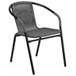 Scranton & Co 5 Piece Round Patio Dining Set in Black and Gray
