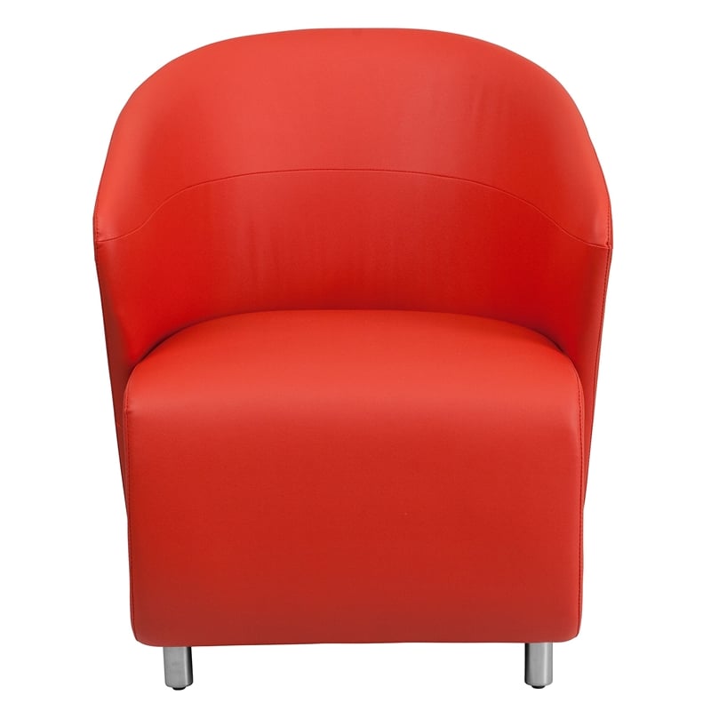 Scranton & Co Leather Reception Chair in Red