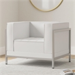 Scranton & Co Leather Reception Chair in White