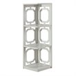 Scranton & Co 3 Shelf Corner Bookcase in White