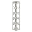 Scranton & Co Five-Shelf Modern Wood Corner Bookcase in White