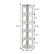 Scranton & Co Five-Shelf Modern Wood Corner Bookcase in White
