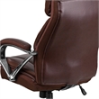 Scranton & Co Faux Leather Brown Office Chair High Back Swivel Adjustable 44