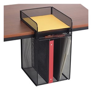 scranton & co vertical hanging desk organizer in black