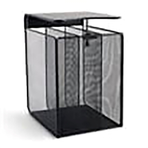 Scranton & Co Steel 9.25&quot Metal Storage Desk Organizer in Black