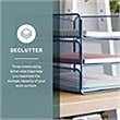 Scranton & Co 3-Tray Steel Metal Desk Organizer in Blue Finish