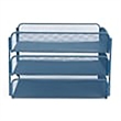 Scranton & Co 3-Tray Steel Metal Desk Organizer in Blue Finish