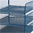 Scranton & Co 3-Tray Steel Metal Desk Organizer in Blue Finish