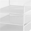 Scranton & Co Steel Metal Desk Organizer with 3 Interlocking Trays in White
