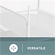 Scranton & Co Steel Metal Desk Organizer with 3 Interlocking Trays in White