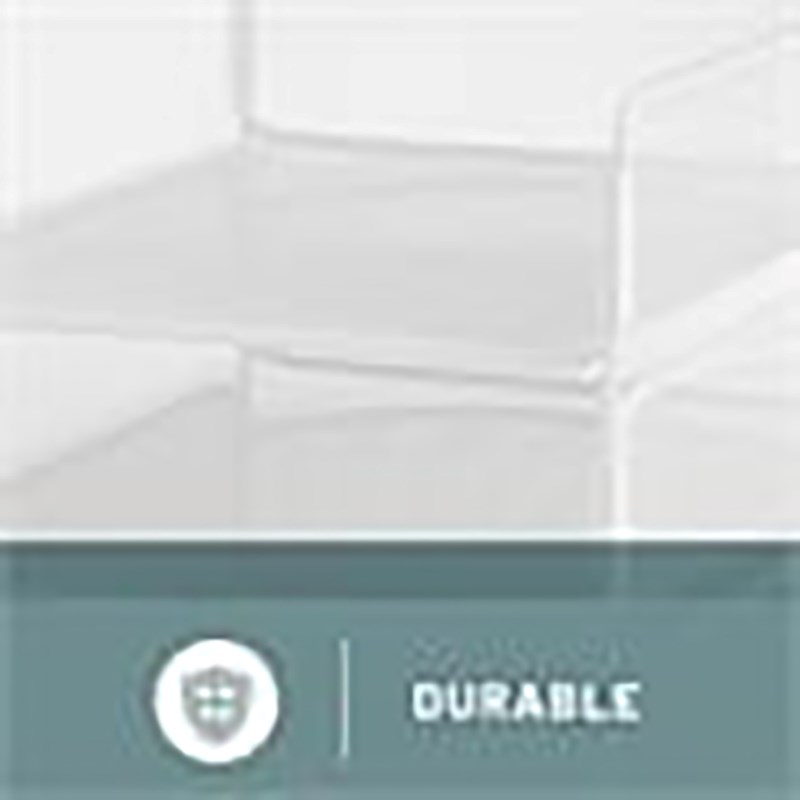 Scranton & Co Steel Metal Desk Organizer with 3 Interlocking Trays in White