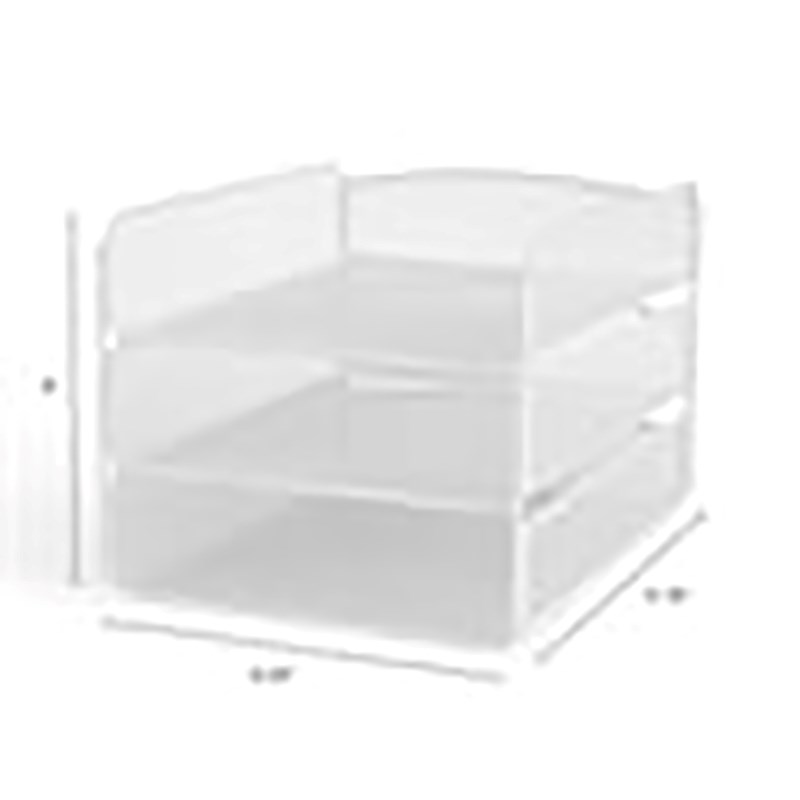 Scranton & Co Steel Metal Desk Organizer with 3 Interlocking Trays in White