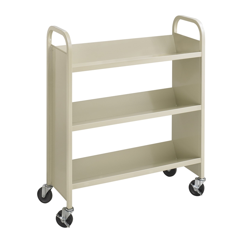 Scranton & Co 3 Shelf Book Cart in Sand