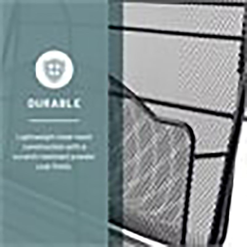Scranton & Co 5-Pocket Steel Metal Floor Magazine Rack in Black