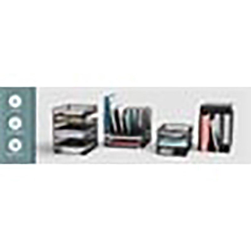 Scranton & Co 5-Pocket Steel Metal Floor Magazine Rack in Black