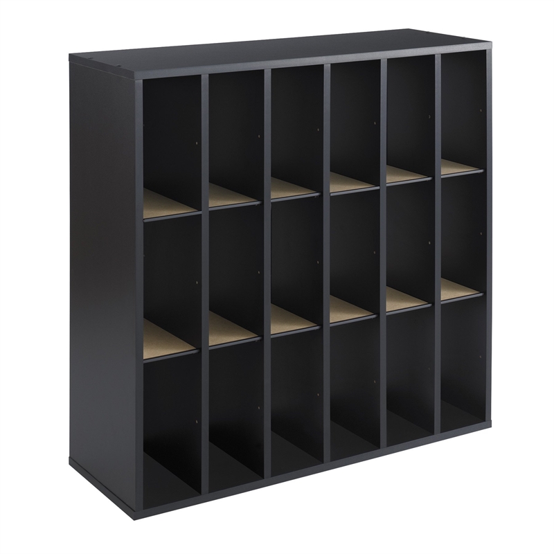 Scranton & Co 18 Compartment Mail Sorter in Black