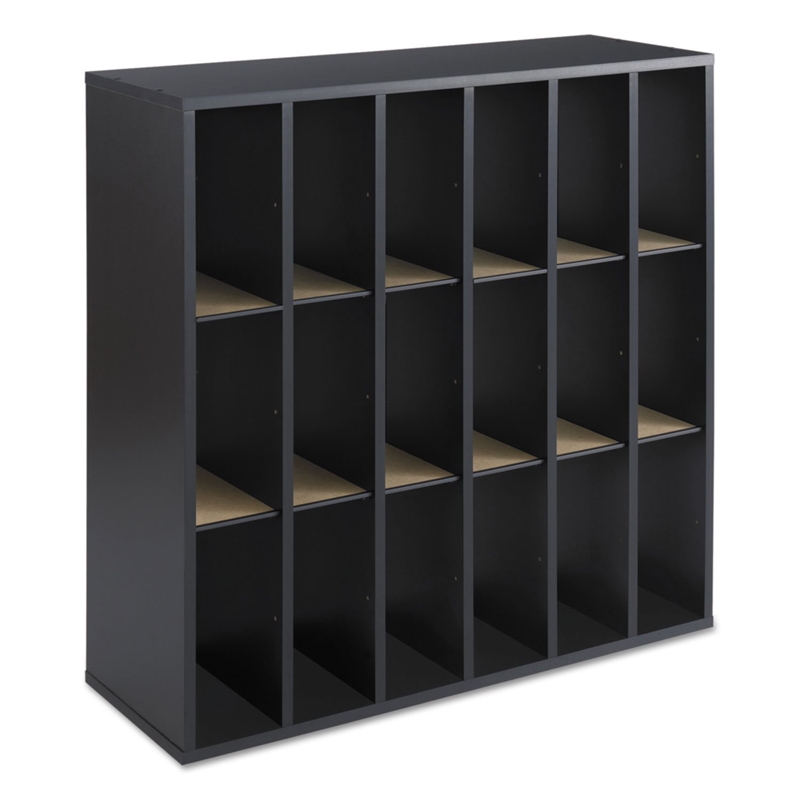 Scranton & Co 18 Compartment Mail Sorter in Black