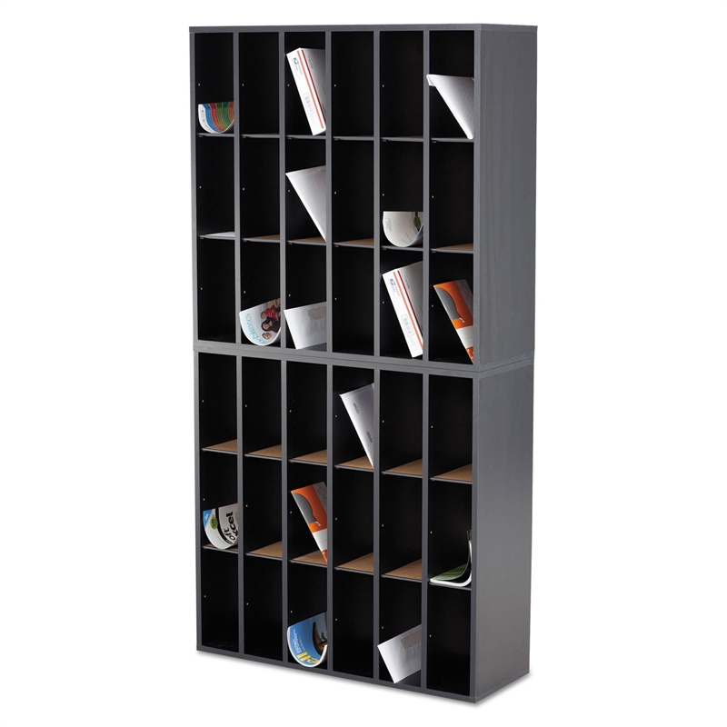 Scranton & Co 18 Compartment Mail Sorter in Black