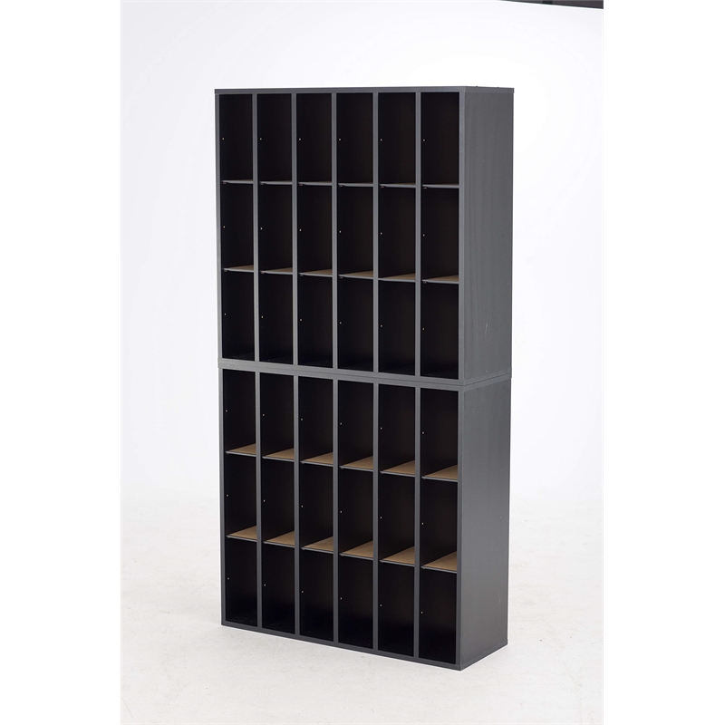 Scranton & Co 18 Compartment Mail Sorter in Black