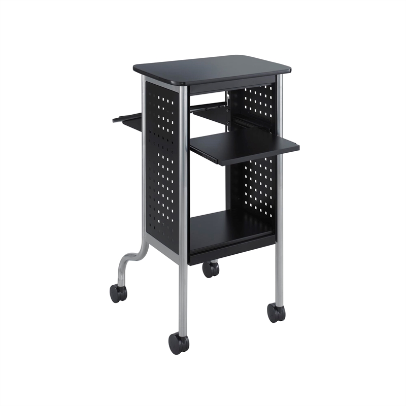 Scranton & Co Presentation Mobile Laptop Cart in Black