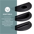 Scranton & Co Half Round Receptacle in Black
